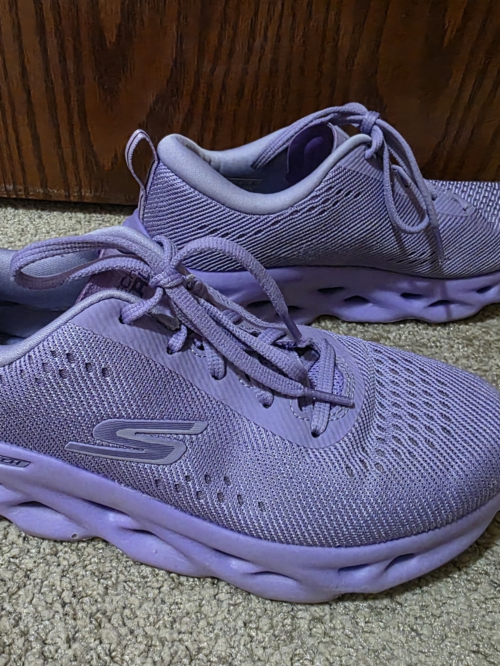 Skechers Women's Lavender Mesh Athletic Sneakers